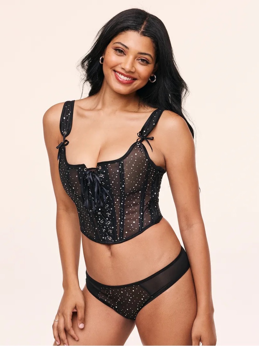 Adore Me Diamond Corset Set